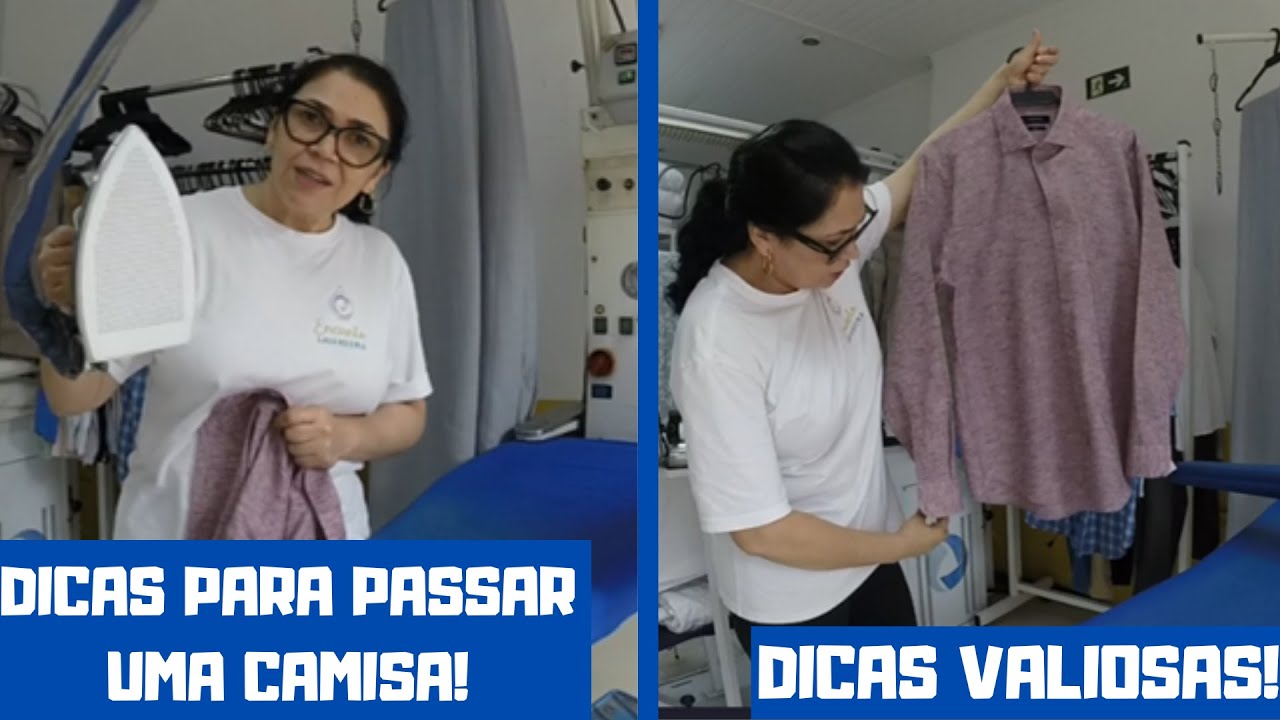 COMO PASSAR UMA CAMISA, PASSO A PASSO! TÉCNICA DE PASSADORIA!
