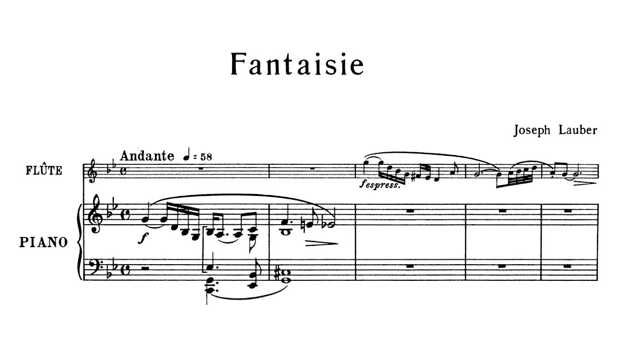 Joseph Lauber – Fantaisie, for Flute and Piano