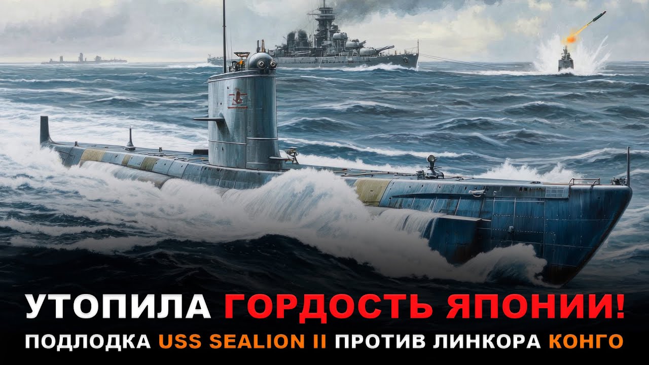 Одна подлодка против ЛИНКОРА «Конго» | Самая удачная торпеда