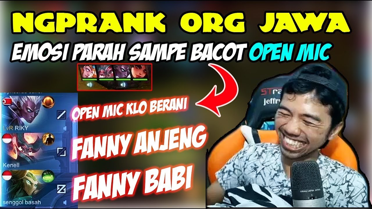 NGAKAK!! ORG JAWA INI MARAH2 OPEN MIC NGANCAM MAU AFK GARA2 PRANK FANNY GUE
