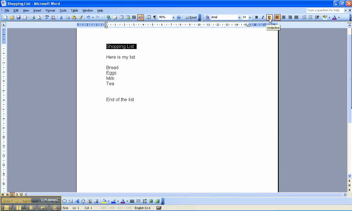 Basic Word and How to Format a document