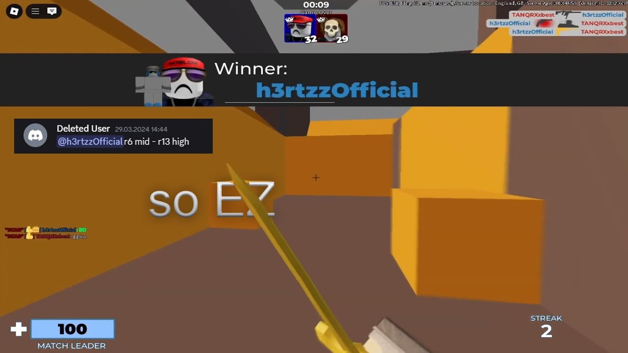 How h3rtzzOfficial REALLY plays Roblox Arsenal...