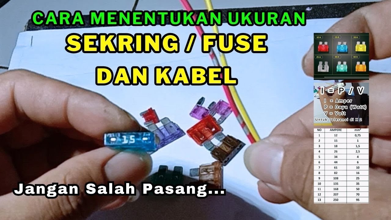 Cara menentukan amper sekring atau fuse pada motor dan mobil - auto paham