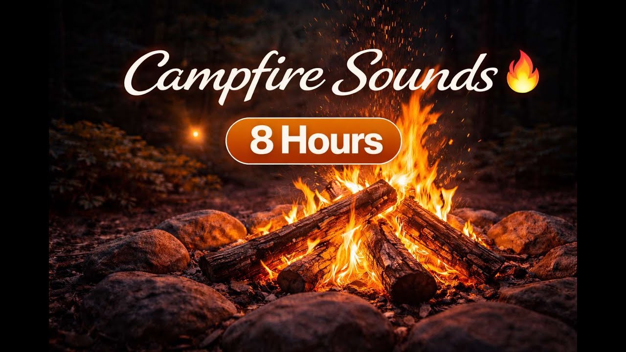Campfire Sounds 🔥 Deep Sleep Relaxation 8 Hours | Sonidos de Fogata Dormir Relajación Profunda