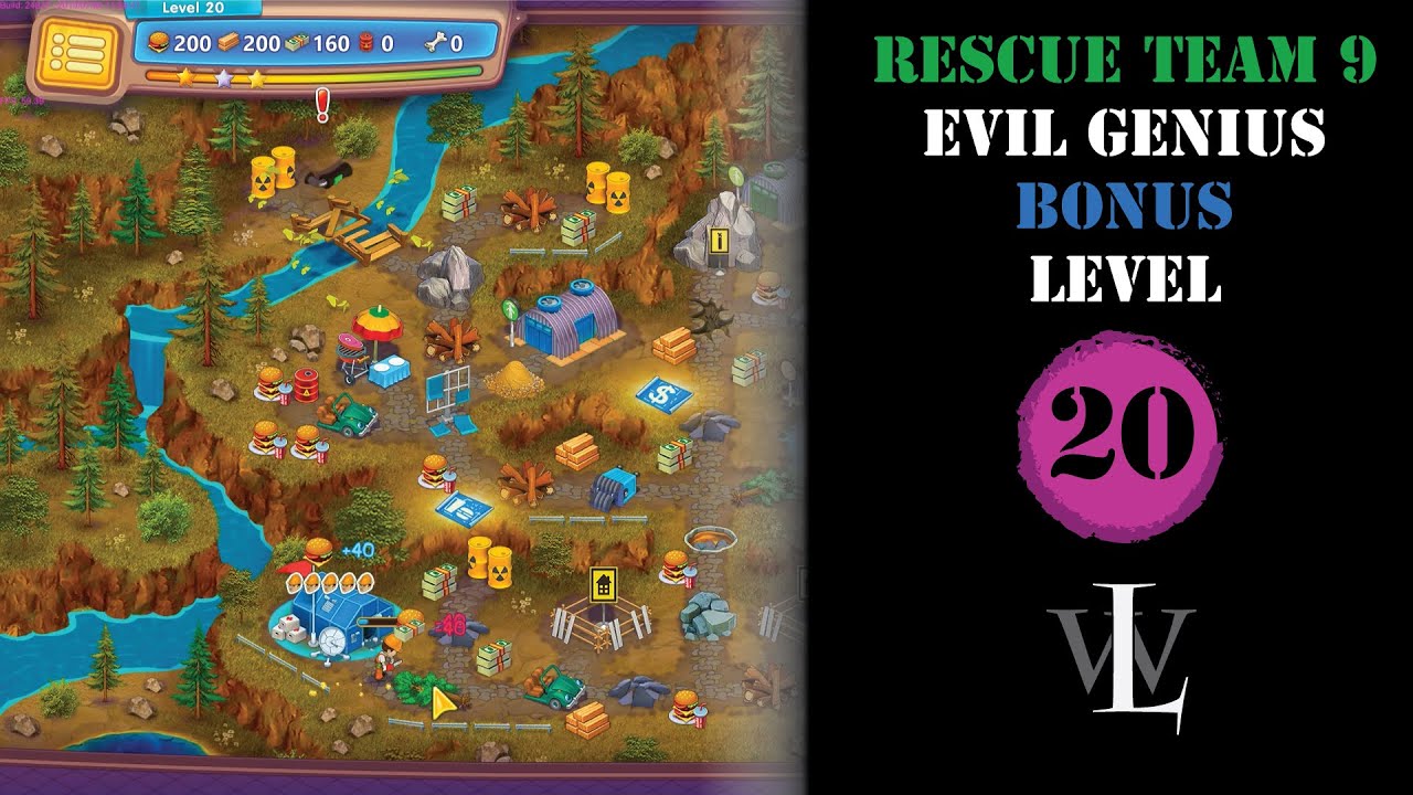 Rescue Team 9 - Evil Genius - Bonus Level 20 walkthrough