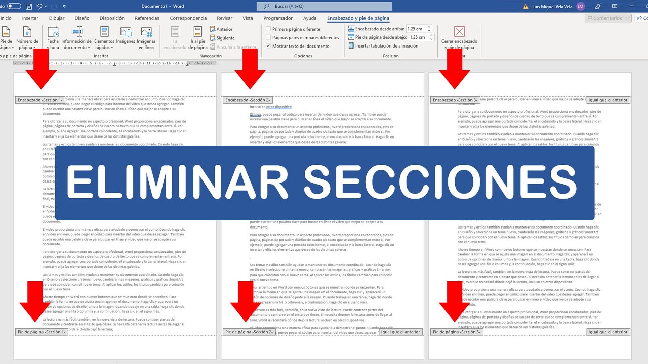 ✅ Como eliminar SALTOS DE SECCIÓN en WORD