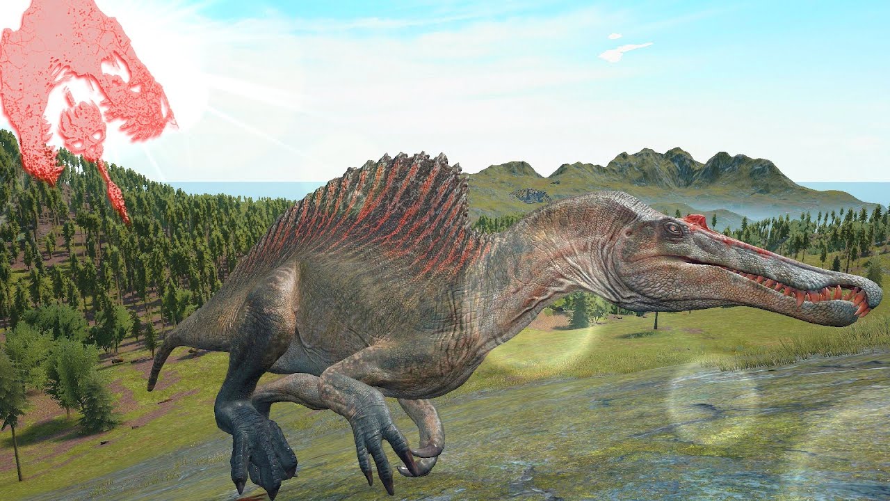The Isle - Spino Vs Shant 1v1! Trex Slaughter - Trike Massacre (GamePlay)