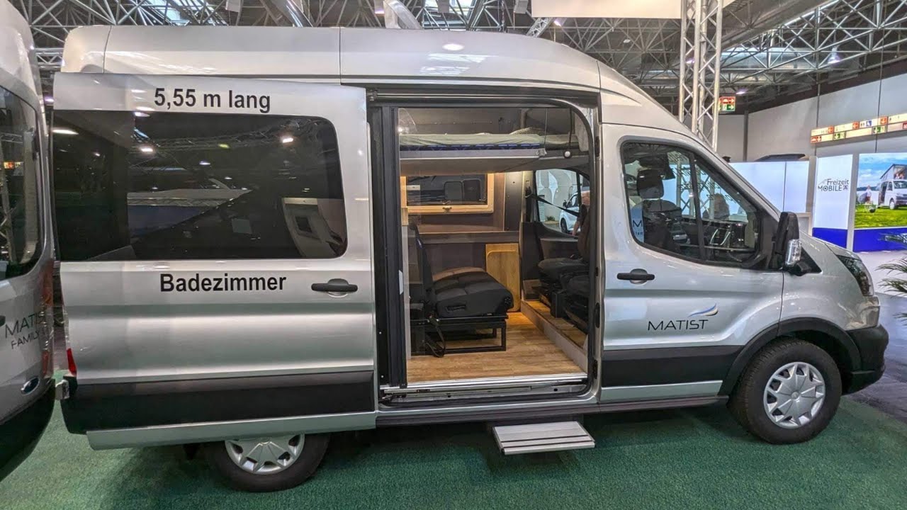 MINI WOHNMOBIL 5,5m kurz mit DOPPEL-LÄNGSBETT mit XL BAD und DUSCHE MATIST Family L 2025