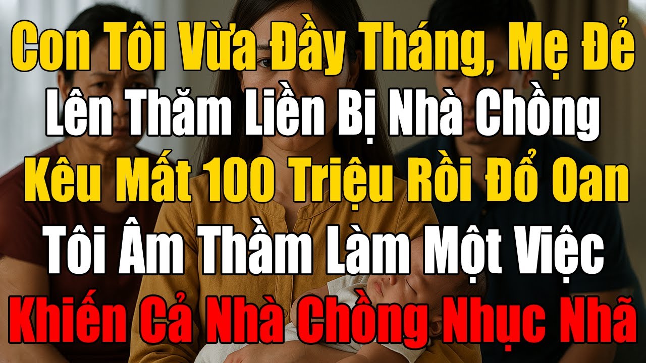 Nhà Chồng Đổ Oan Mẹ Tôi Lấy 100 Triệu Khi Bà Lên Thăm Cháu Đầy Tháng Và Đây Là Cách Tôi Đối Xử Lại