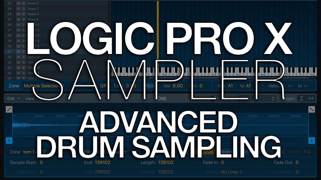 Logic Pro X — расширенное сэмплирование ударных (SAMPLER)