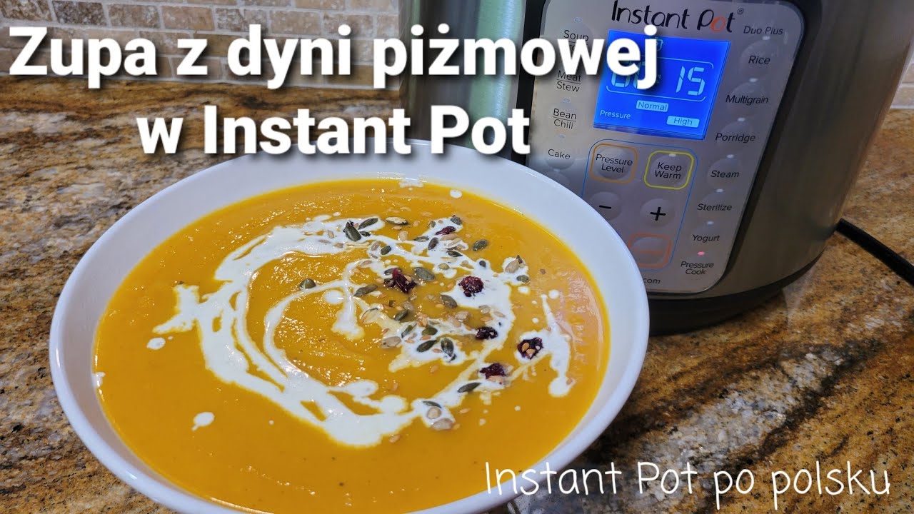 Zupa krem z dyni piżmowej z Instant Pot, zdrowa i aromatyczna/ Butternut squash soup in Instant Pot