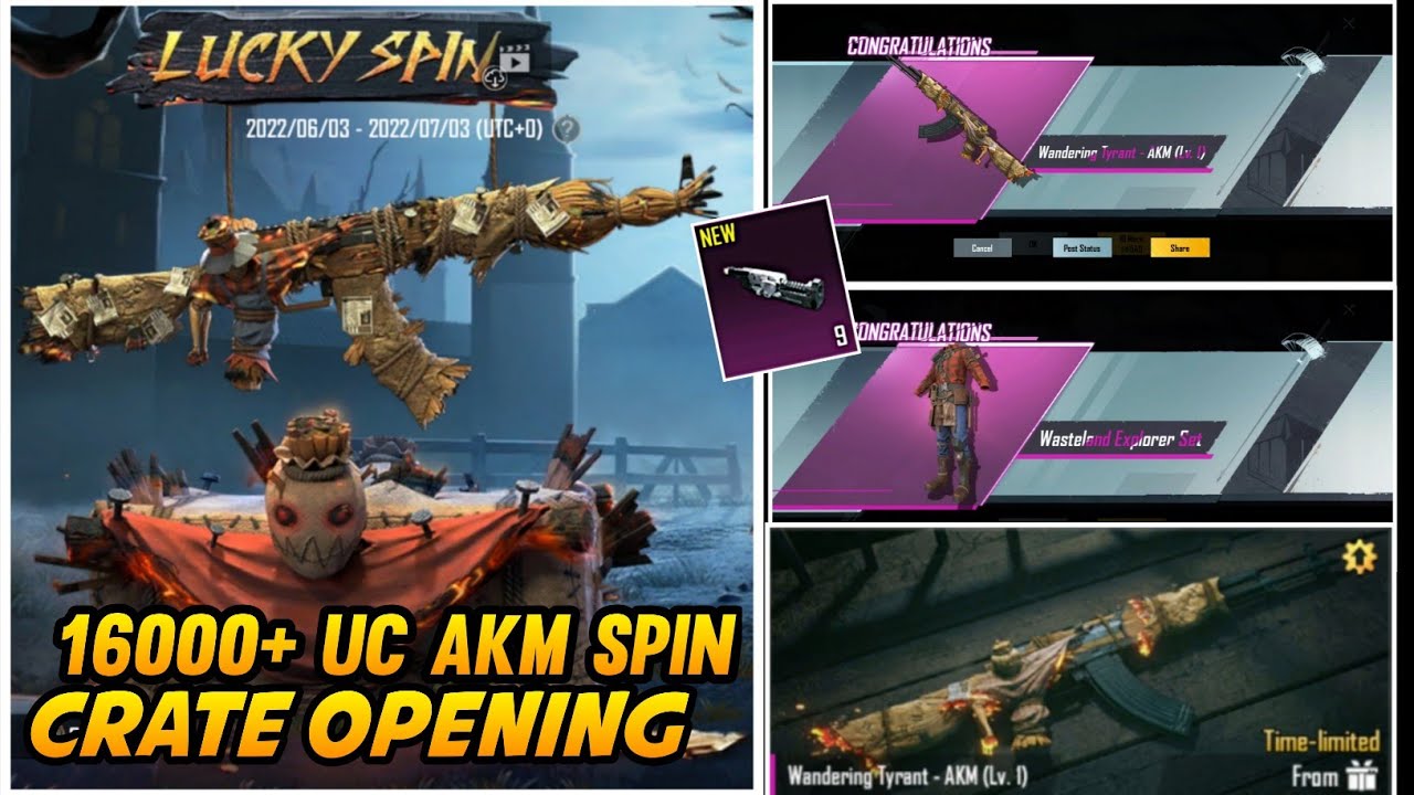 new wandering tyrant akm 😱😱💥 Luckiest Ever | akm crate opening