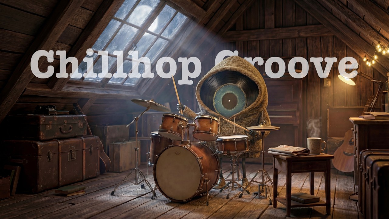 Moonlight & Coffee Drum Session 🥁 1 Hour Vinyl Soulful Chillhop for Deep Focus & Study Music