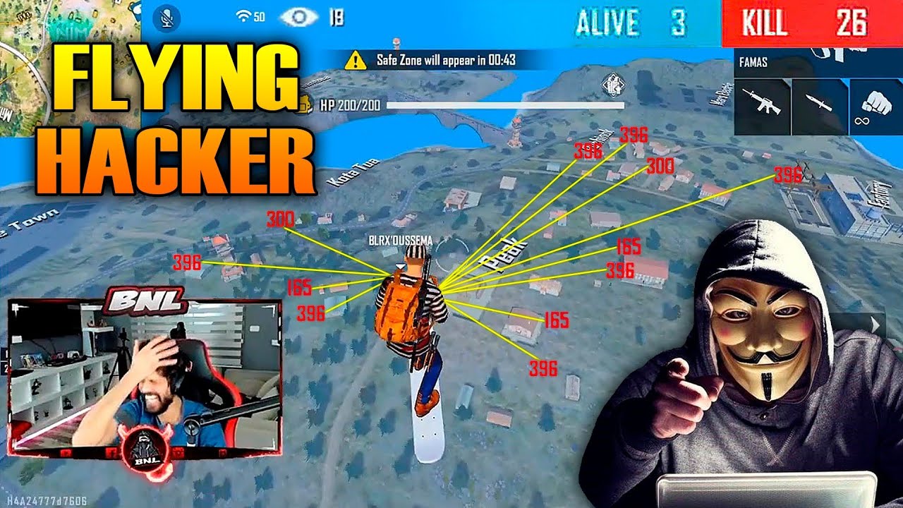 This DANGEROUS Flying HACKER killed everyone in the match of BNL
