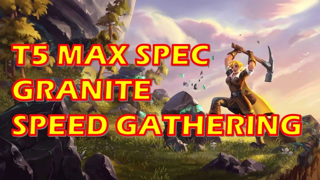 GRANITE Gathering with MAX SPEC T5 | Albion Online
