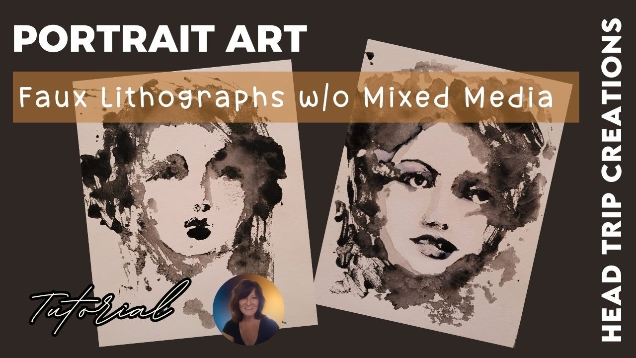 TECHNIQUE FUN PT. 2: Get A Faux Lithograph Portrait Effect Using An AMAZING and Unique Process