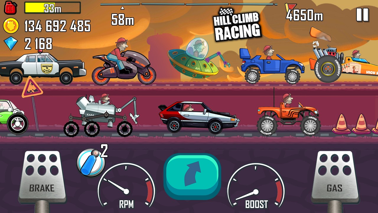 Hill Climb Racing 1 Updated! New Map - DIMENSIONS Walkthrough Android Gameplay