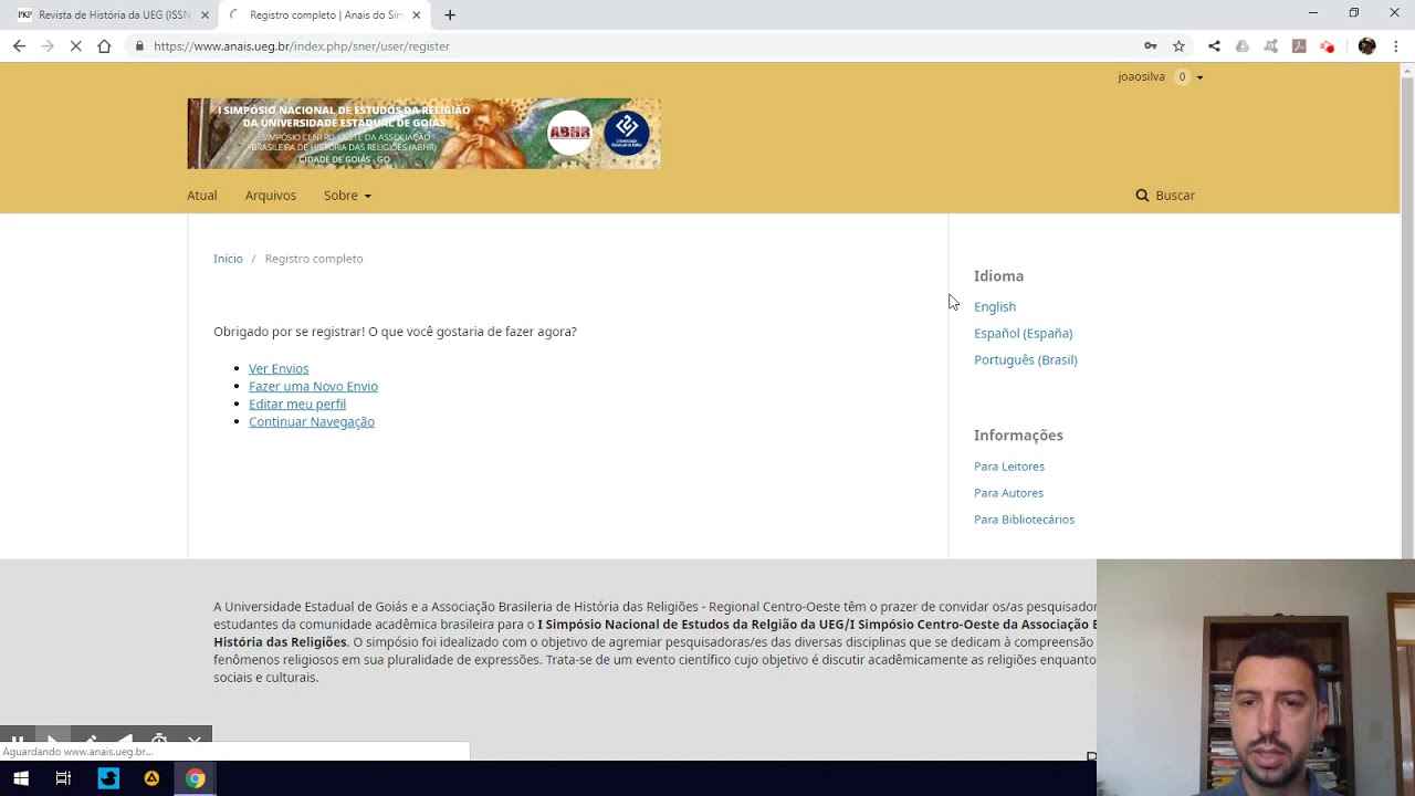 Tutorial OJS - 2. Como submeter artigo a uma Revista