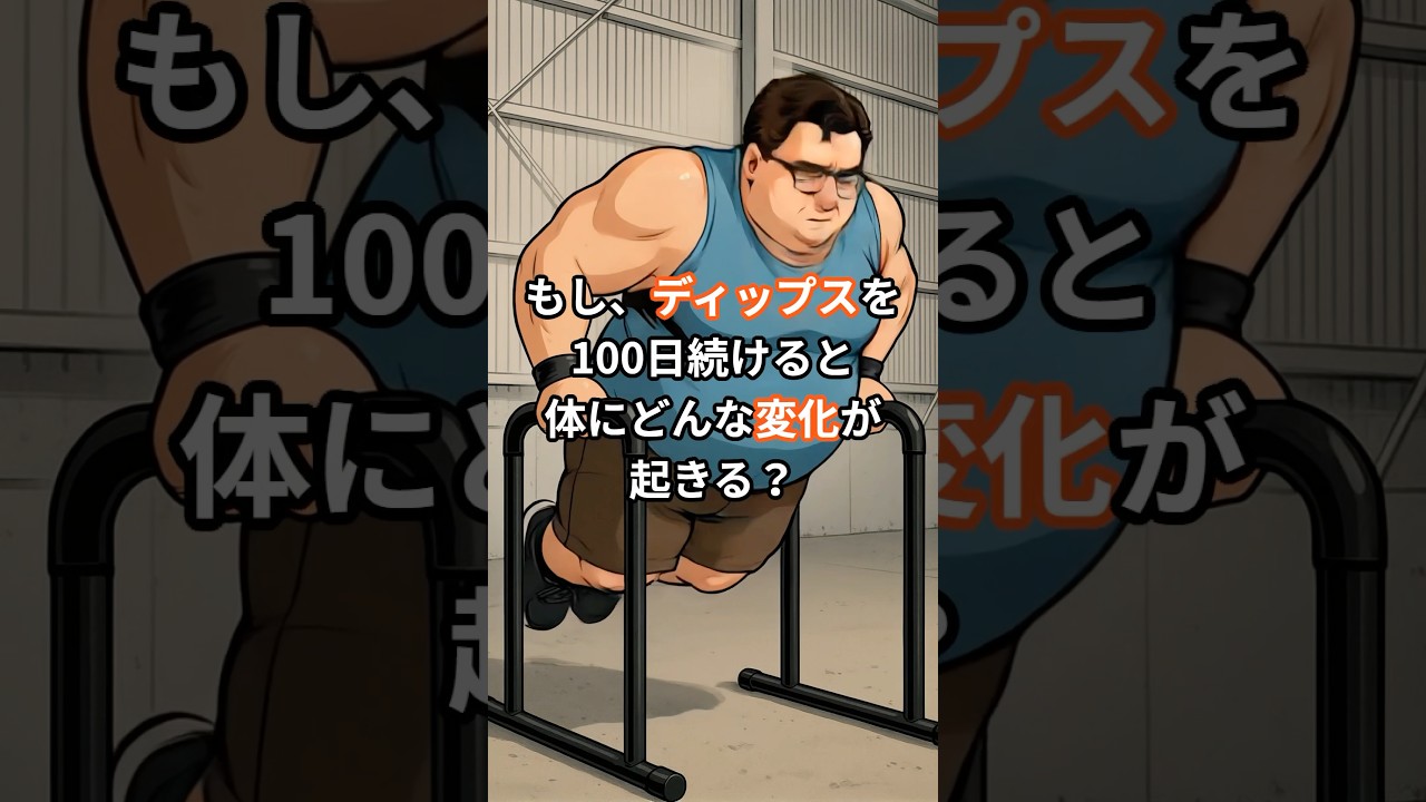 ディップスを100日続けると体にどんな変化が起きる？#ディップス #筋トレ #筋トレ初心者 #トレーニング #腕トレ