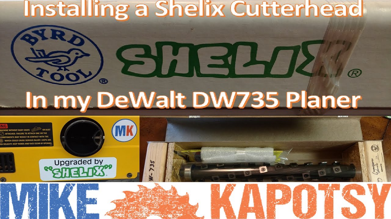 Installing a Byrd Shelix Helical Cutterhead in my DeWalt DW735 Planer