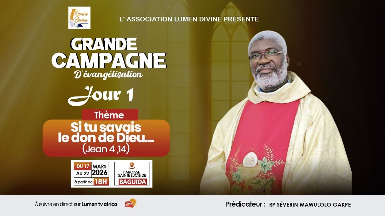 GRANDE CAMPAGNE D'EVANGELISATION SUR LA PAROISSE SAINTE LUCIE DE BAGUIDA JOUR  1
