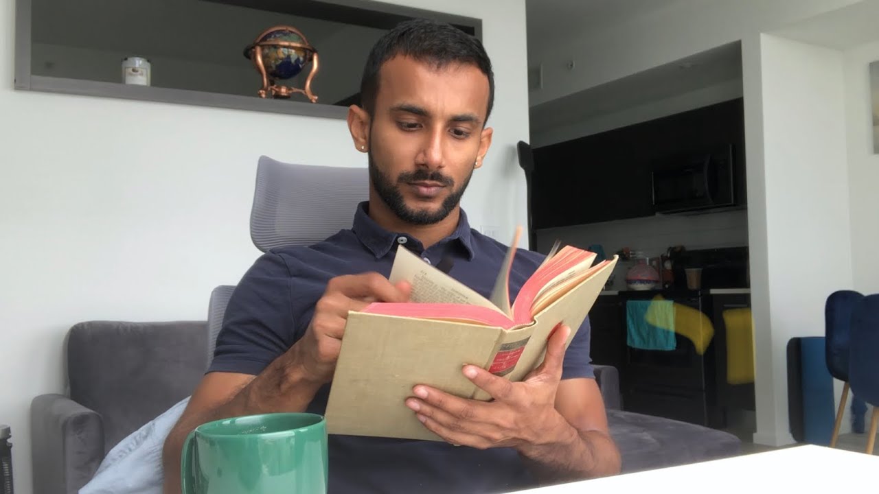 ASMR Flipping Pages of a Book (finger licking, drinking coffee, whispered)
