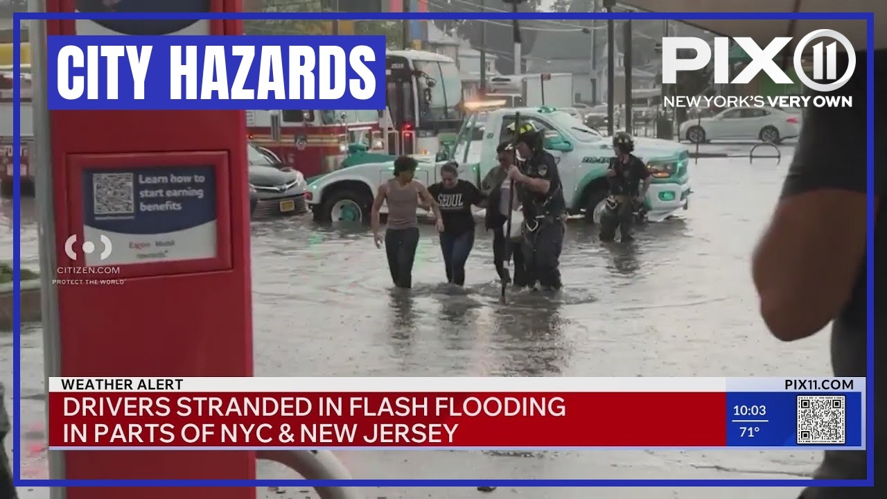 Flash floods and thunderstorms hit the New York City area