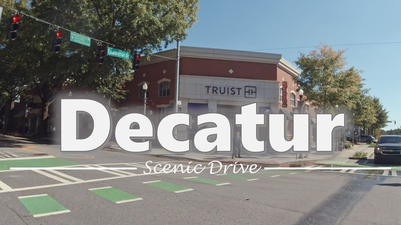 Driving in Downtown Decatur, Georgia - 4K60fps
