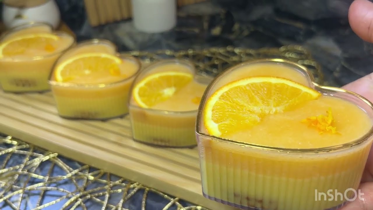 #تحلية #البرتقال #المنعشة لسهرة رمضان 🍊بدون نشاء ولا شونطي 👍من بنتها كل يوم نحضرها