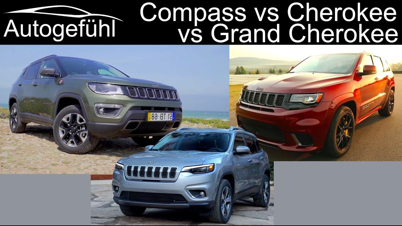 Overview: Jeep Compass vs Cherokee vs Grand Cherokee comparison Jeep SUVs - Autogefühl