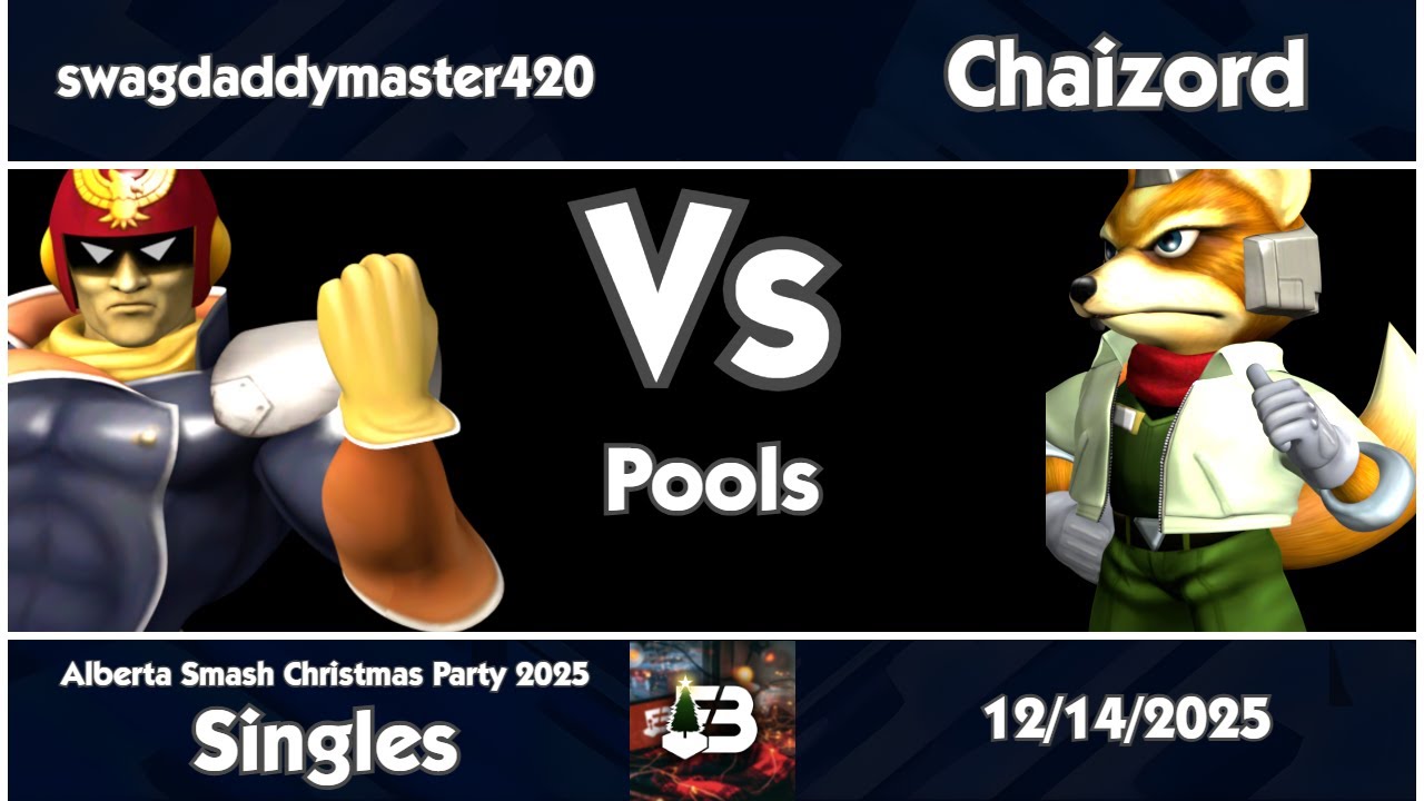 AB Smash Christmas Party - swagdaddymaster420 (Falcon, Marth) vs Chaizord (Fox) Melee Singles Pools