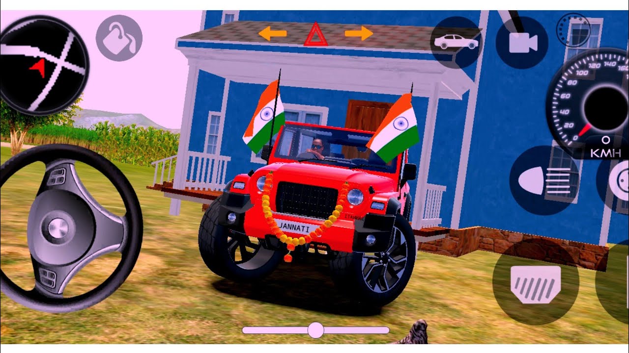 😎 Dollar (Song) Modified MahindraThar Car Games: Indian Cars simulator game || (Gadi wala game)