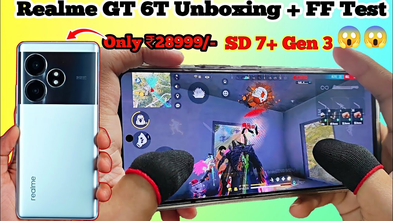 Realme GT 6T 5G Unboxing With Free Fire Test || Realme GT 6T 5G 5G FF Heating + Battery Drain Test..