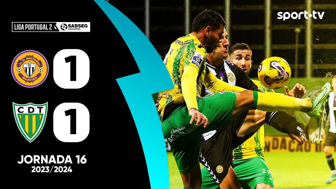 Resumo: Nacional 1-1 Tondela - Liga Portugal SABSEG | sport tv