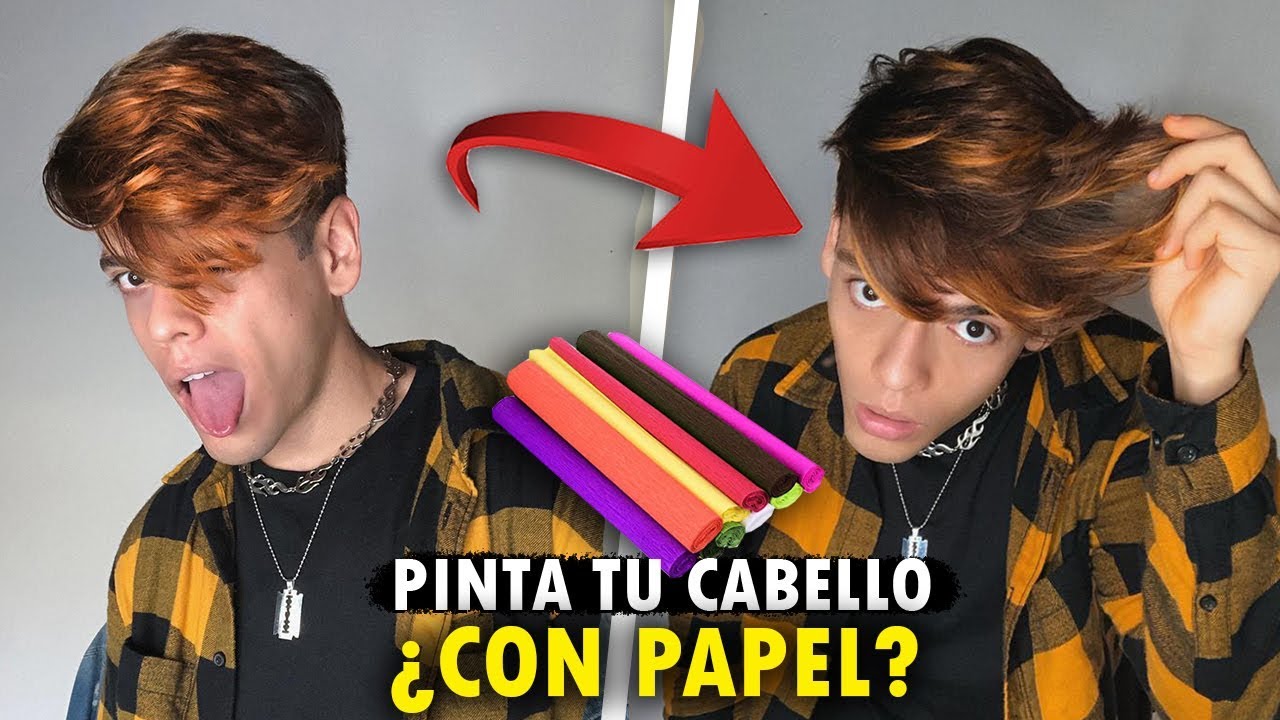 CÓMO PINTAR TU CABELLO CON PAPEL CREPE (sin decolorarlo) ¿Funciona?