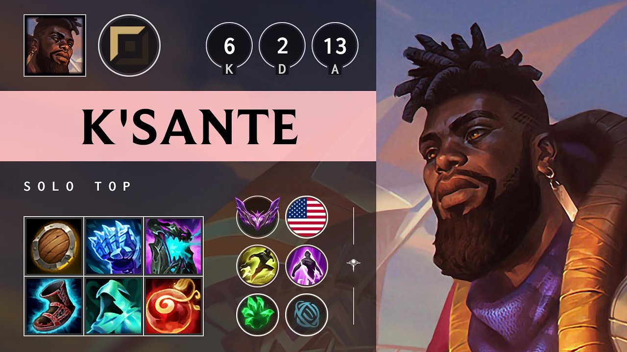 K'Sante Top vs Camille: Killing spree - NA Master Patch 25.S1.1