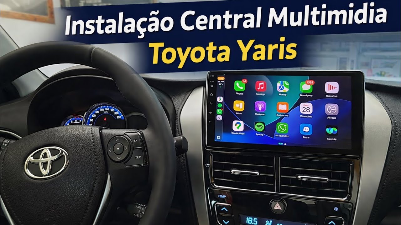 Instalação Passo a Passo da Central Multimídia no Toyota Yaris