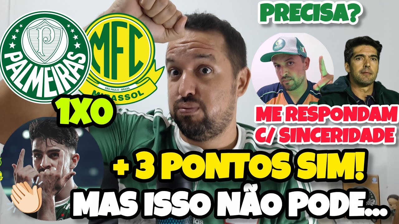 🚨🙏🏻UFA! MAIS 3 PONTOS PAL 1X0 MIR - RESULTADO OK! MAS VAMOS ANALISAR ALGO DE FORMA FRIA. ME DIGAM!
