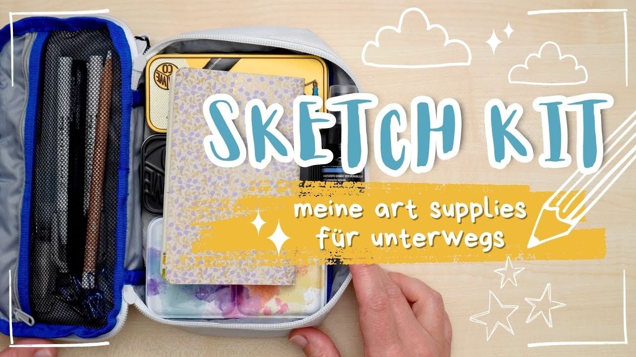 Mein Sketch Kit für Plein Airpril & Urban Sketching - Kunstmaterialien zum draußen malen & zeichnen