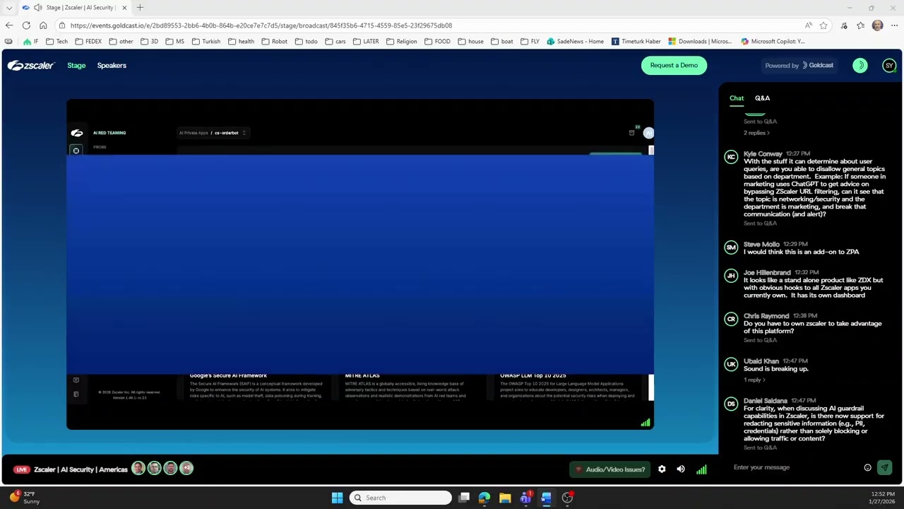 Zscaler AI security live demo