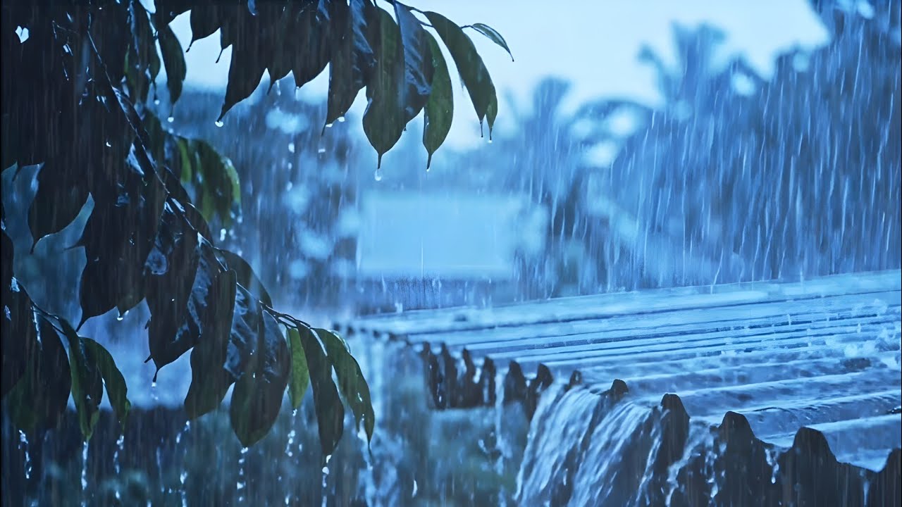 Heavy Rain on Roof for 30 Minutes || Soothing Rain Sounds for Study, Sleep and Calm Focus