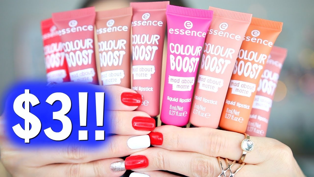 The Best Drugstore Liquid Lipstick? 😲Essence Mad about Matte - Lip Swatches + Wear Test + Review