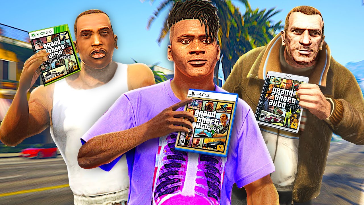 Прохождение всех игр GTA в одном видео..