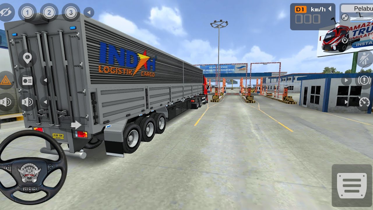Truck Trailer Panjang Mencari Penumpang Wisata ke Pelabuhan Merak | BUS SIMULATOR INDONESIA BUSSID