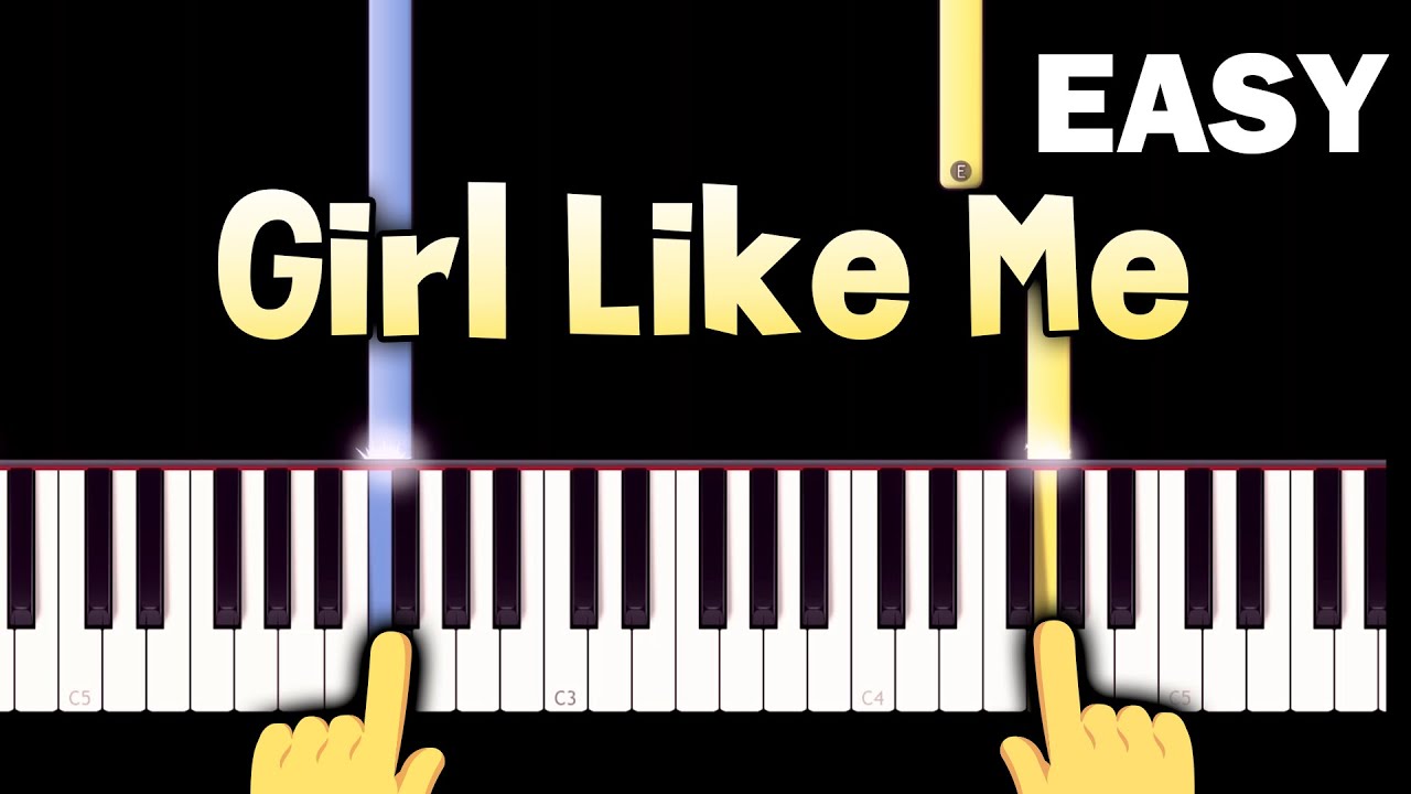Black Eyed Peas, Shakira - GIRL LIKE ME - EASY Piano tutorial