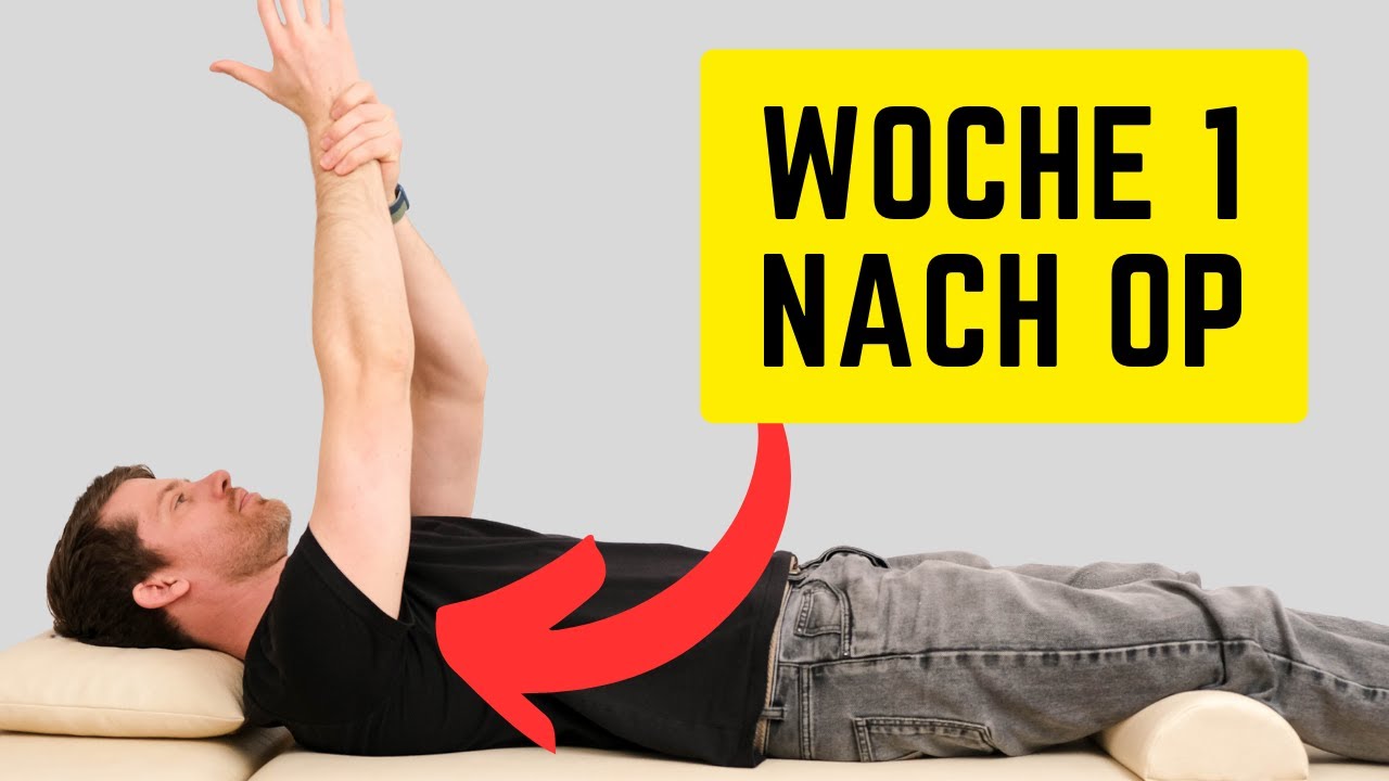 Die 5 ersten Übungen nach Schulter OP - für zu Hause.