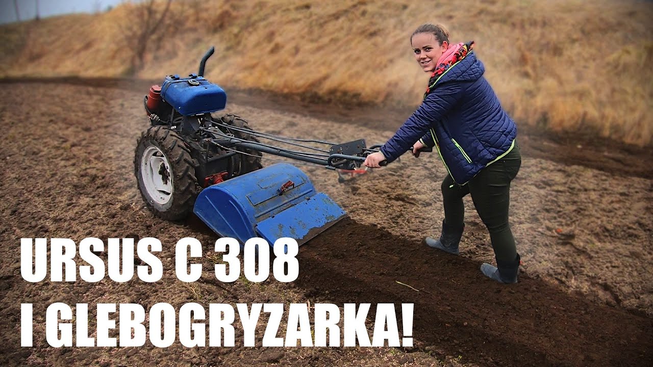 Ursus C 308 z Glebogryzarką - Uprawa Pod Bób
