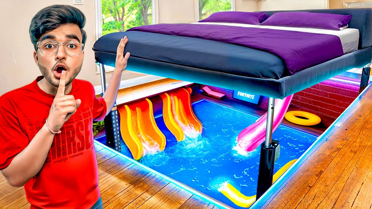 I Built a SECRET Swimming Pool