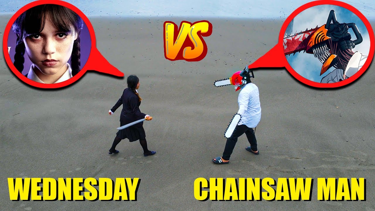 DRONE MEREKAM WEDNESDAY MELAWAN CHAINSAW MAN!!!