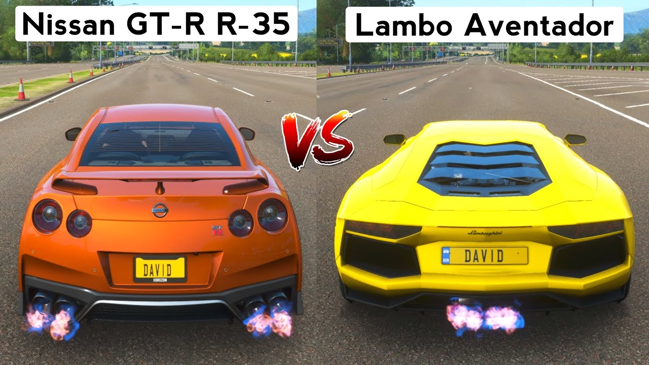 Forza Horizon 4 - Nissan GT-R R-35 vs Lamborghini Aventador Drag Race #10 | Who Win?